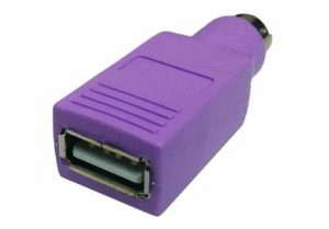 USB FEMALE ADAPTER TO PS2 MALE PURPLE -KEYBOARD-
