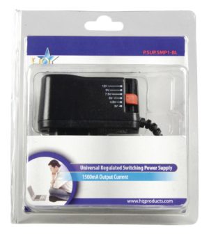 POWER SUPPLY CHARGER AC-DC 2000mA 3-12V 2A HQ P.SUP.SMP1-BL ΤΡΟΦΟΔΟΤΙΚΟ