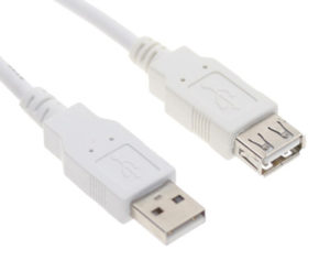 USB A 2.0 Extension Cable Male-Female 3m White 143/3 Καλώδιο Προέκτασης CAB-U079