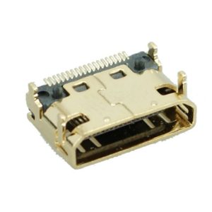 HDMI Mini C Type 1 19pins Metallic Connector Female Gold Adaptor CON-H001 Βύσμα Πλακέτας