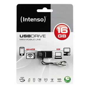 INTENSO 3524470 BU 16Gb USB 2.0 & MICRO USB STICK MINI MOBILE LINE (PC)
