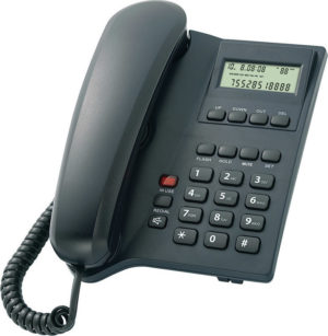 POWERTECH PT-506 ELLY TELEPHONE DEVICE WIRED BLACK ΤΗΛΕΦΩΝΙΚΗ ΣΥΣΚΕΥΗ ΕΝΣΥΡΜΑΤΗ ΜΑΥΡΗ