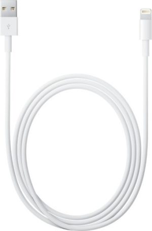 APPLE MD818ZM ORIGINAL USB 2.0 LIGHTNING CABLE CHARGER-DATA WHITE 1m iPHONE 5/5s/5c/6/6plus & iPAD4/5/air/mini A1480 -BULK-
