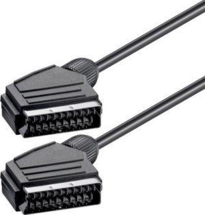 POWERTECH CAB-S001 SCART CABLE MALE 21pin TO SCART MALE 21pin CABLE 1,4m