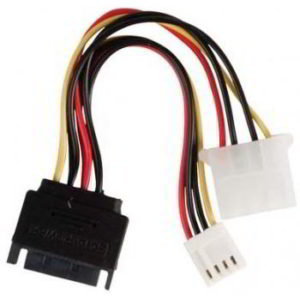 VALUELINE VLCP73550V015 POWER CABLE 4 PIN FEMALE TO 15 PIN MALE SATA & 4 PIN FEMALE FLOPPY 0.15m VALUE LINE VLCP 73550 V015