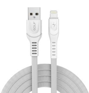GOLF GC-58I-1-WH USB 2.0 LIGHTNING CABLE FAST CHARGER-DATA 2.4A WHITE 1m iPHONE 5-5s-5c-6-6plus-7-8-X & iPAD4-5-air-mini BLISTER