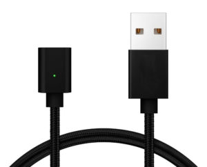 POWERTECH PT-566 USB 2.0 A CABLE MALE LED MAGNETIC BLACK 1m [NO ADAPTOR INCLUDED]