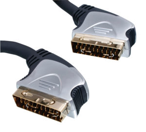 HQ HQSS1003/5 SCART MALE 21pin TO SCART MALE 21pin HIGH PERFORMANCE GOLD CABLE 5m
