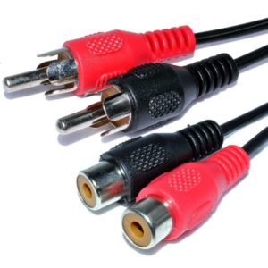 RCA CABLE 2 X MALE TO 2 X RCA FEMALE EXTENSION 2.5m AUDIO 451/2