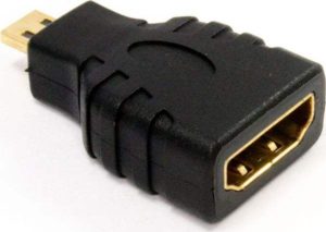 Adaptor HDMI 19pin Female To HDMI Micro Male 19pin Black Μούφα ADA-H002