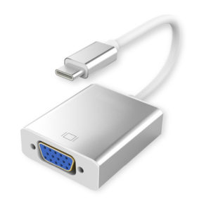 POWERTECH CAB-UC008 USB 3.1 TYPE C MALE TO VGA FEMALE CONVERTER 0.20m SILVER-WHITE ΜΕΤΑΤΡΟΠΕΑΣ CABUC008