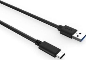 POWERTECH CAB-UC002 USB 3.0 CABLE MALE TO USB TYPE C MALE BLACK 2m POWER TECH CABUC002