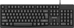 Keyboard Wired Black Usb Full Size 104 Keys Philips SPK6214 English-Greek Πληκτρολόγιο Ενσύρματο Μαύρο Ελληνικό