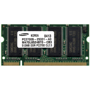 Μνήμη Samsung 512MB DDR1 PC2700 CL2.5 DDR Memory M470L6524BT0-CB3 SoDimm