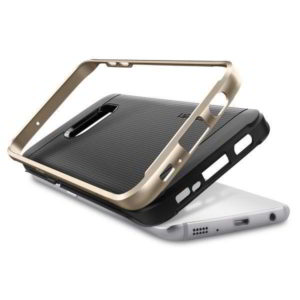Θήκη Κινητού Μαύρη - Χρυσή Εύκαμπτη Samsung S7 Edge Uabids Black - Gold Flexible Case 0.5mm (G935F)