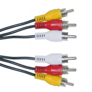 RCA CABLE 3 X MALE TO 3 X RCA MALE 3m AUDIO/VIDEO/AV CABLE CAB-R005 18119