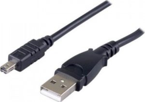 VALUELINE VLCP60807B2.00 USB 2.0 CABLE MALE TO USB MALE MICRO 8PIN 2m BLACK MINOLTA VLCP 60807 B2.00