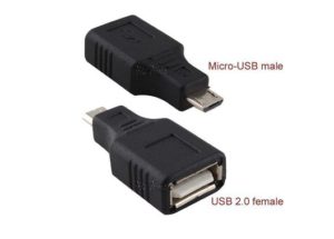 POWERTECH CAB-U029 USB 2.0 Α OTG ADAPTER FEMALE TO MICRO USB B MALE BLACK POWER TECH CABU029