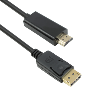 Display Port 20pin Male Gold To HDMI 1.4 Male 3m Cable Black 18274 CAB-DP028