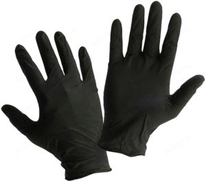 Γάντια Latex Μαύρα (M) 1 Ζεύγος 2τμχ