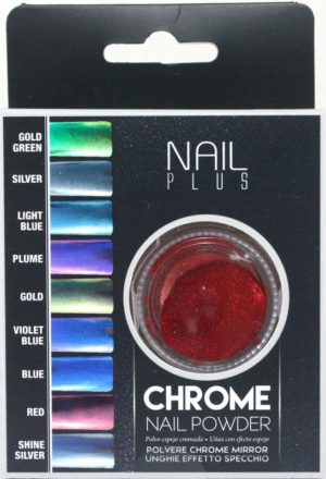 Nail Plus Chrome Nail Powder Red