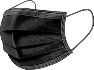 Μάσκα Προστασίας Μαύρη με 3 Στρώματα