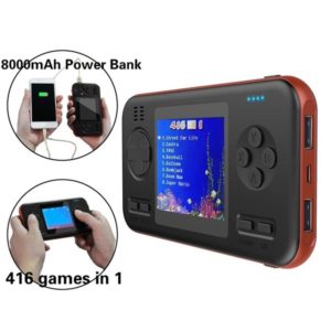 Power Bank 8000 Mah +amp; κονσόλα με 416 παιχνίδια 2 σε 1- BLACK - EZRA OEM