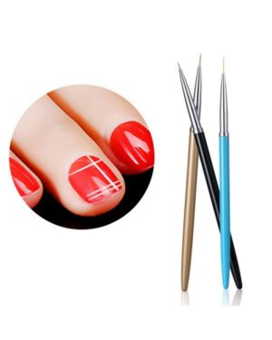 Πινέλα nail art σετ 3 τεμαχίων για γραμμικό σχέδιο