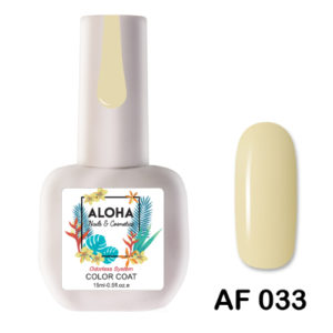 Ημιμόνιμο βερνίκι Aloha 15ml - AF 033 / Χρώμα: Κίτρινο απαλό (Soft Yellow)
