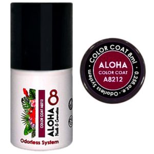 Ημιμόνιμο βερνίκι Aloha 8ml - Color Coat A8212 / Χρώμα: Dark Fuschia (Φούξια σκούρο)