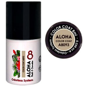 Ημιμόνιμο βερνίκι Aloha 8ml - Color Coat A8093 / Χρώμα: Γκρι-μπεζ (Silky Beige)