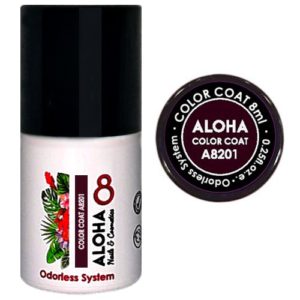 Ημιμόνιμο βερνίκι Aloha 8ml - Color Coat A8201 / Χρώμα: Burgundi (Βουργουνδί)