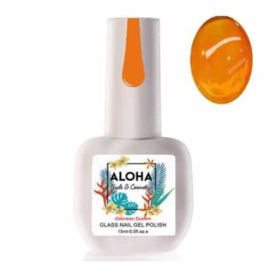 Ημιμόνιμο βερνίκι Aloha Glass Gel 15ml - Χρώμα GL 07 Διάφανο Πορτοκαλί