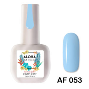 Ημιμόνιμο βερνίκι ALOHA 15ml - AF 053 / Χρώμα: Σιέλ (Very Light Blue)