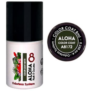 Ημιμόνιμο βερνίκι Aloha 8ml - Color Coat A8172 / Χρώμα: Dark Olive Gray (Γκρι-Λαδί σκούρο)