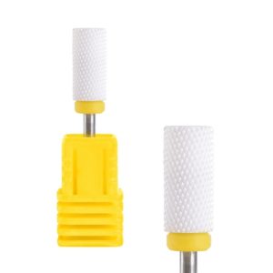 Κεραμικό Φρεζάκι Κίτρινο κοντό για Αφαίρεση Ημιμόνιμου, σε σχήμα κυλίνδρου με επίπεδο άκρο