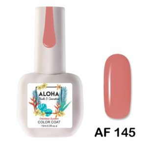 Ημιμόνιμο βερνίκι ALOHA 15ml - AF 145 / Χρώμα: Πορτοκαλί Τριανταφυλλί (Rose Orange)