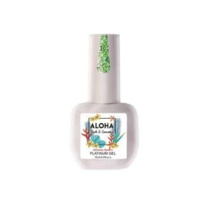 Ημιμόνιμο βερνίκι Aloha 15ml - Platinum Glitter PL 05 / Intense Green (Έντονο Πράσινο)
