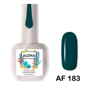 Ημιμόνιμο βερνίκι ALOHA 15ml - AF 183 / Χρώμα: Πράσινο του δάσους (Forest Green)