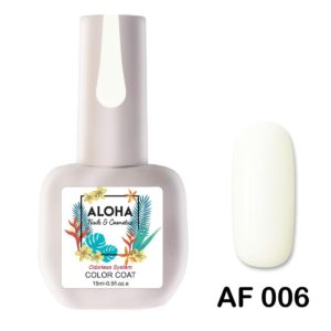 Ημιμόνιμο βερνίκι ALOHA 15ml - AF 006 / Χρώμα: Ασβέστης Γαλλικού (French Extra White)