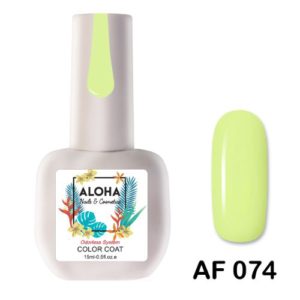 Ημιμόνιμο βερνίκι ALOHA 15ml - AF 074 / Χρώμα: Κίτρινο Lime Neon (Neon Lime Yellow)