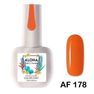 Ημιμόνιμο βερνίκι Aloha 15ml - AF 178 / Χρώμα: Πορτοκαλί σκούρο (Dark Orange)
