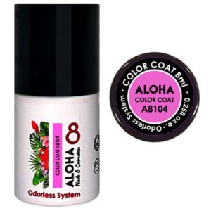 Ημιμόνιμο βερνίκι Aloha 8ml - Color Coat A8104 / Χρώμα: Μωβ Αμέθυστος (Amethyste Mauve)