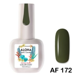 Ημιμόνιμο βερνίκι Aloha 15ml - AF 172 / Χρώμα: Γκρι-Λαδί σκούρο (Dark Olive Gray)