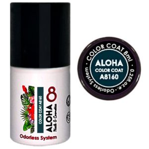 Ημιμόνιμο βερνίκι Aloha 8ml - Color Coat A8160 / Χρώμα: Petrol (Πετρόλ)