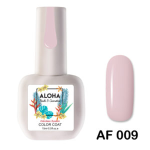 Ημιμόνιμο βερνίκι ALOHA 15ml - AF 009 / Χρώμα: Φυσικό Ροζ-Μπεζ (Natural Pink-Beige)