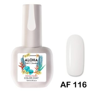 Ημιμόνιμο βερνίκι ALOHA 15ml - AF 116 / Χρώμα: Intense Milky White (Έντονο Γαλακτερό Γαλλικού)