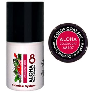 Ημιμόνιμο βερνίκι Aloha 8ml - Color Coat A8107 / Χρώμα: Φραουλί (Strawberry)