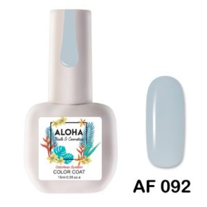 Ημιμόνιμο βερνίκι ALOHA 15ml - Χρώμα: AF 092 / Χρώμα: Γκρι-σιέλ απαλό (Soft Blue-Gray)