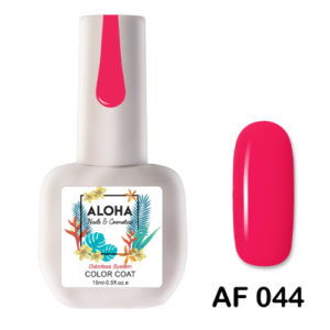 Ημιμόνιμο βερνίκι Aloha 15ml - AF 044 / Χρώμα: Νέον Κοραλί Τριανταφυλλί (Neon Coral Rose)